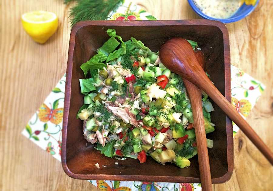 Smoked mackerel salad