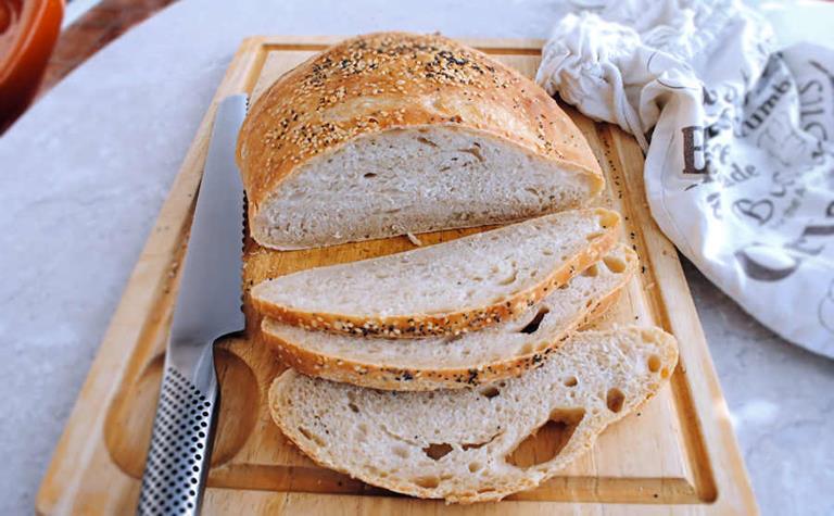 Sourdough no knead bread