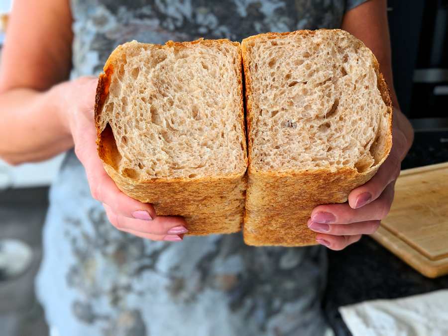 Baking sourdough in a loaf pan