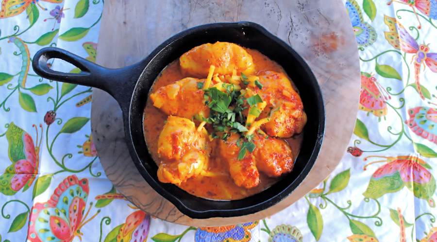 Spiced monkfish tail