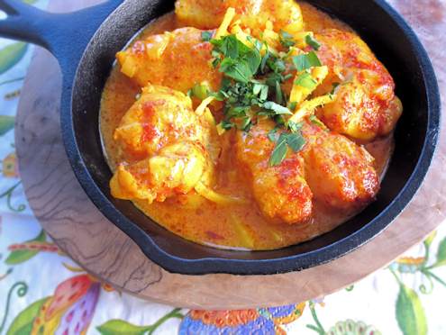 spiced monkfish