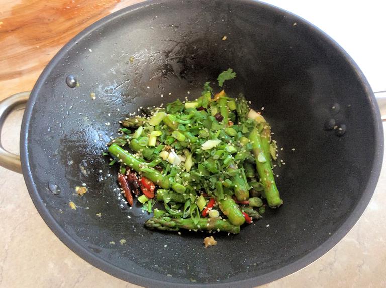 spicy stir fried asparagus cuisinefiend.com
