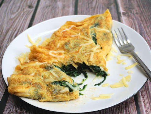spinach and cheese omelette