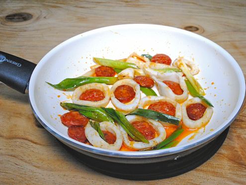 calamari and chorizo