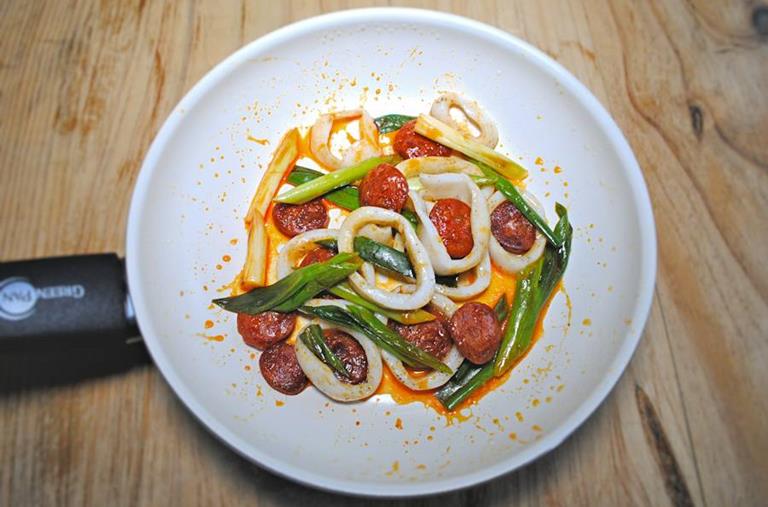 Calamari and chorizo