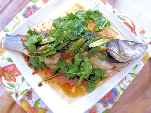 asian steamed sea bass