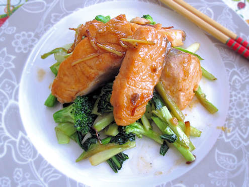 stir fried salmon