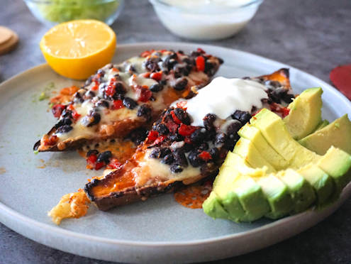 sweet potatoes with black beans