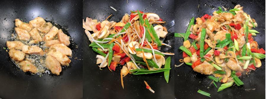 Cooking fish stir fry
