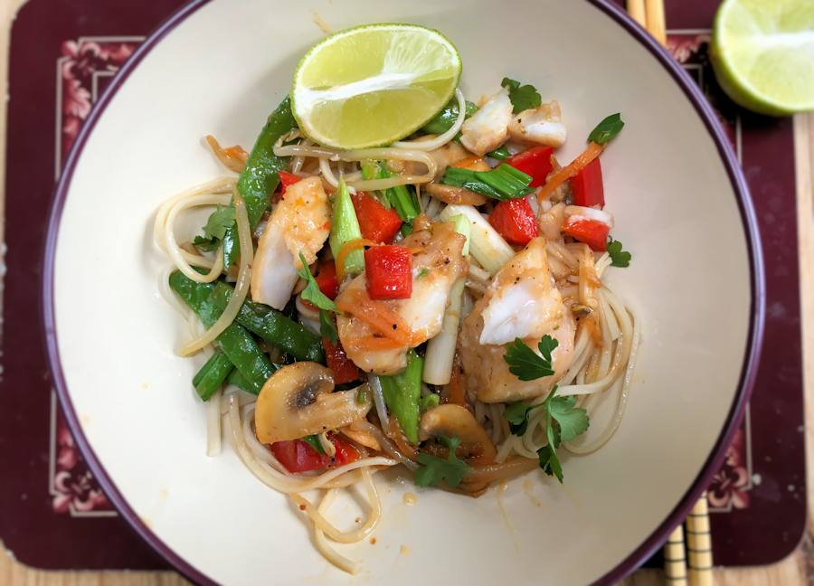 Thai fish stir fry