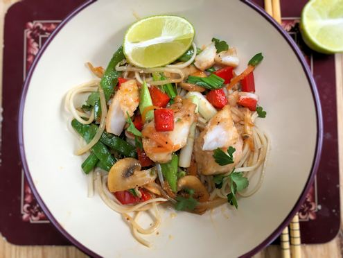 Thai fish stir fry