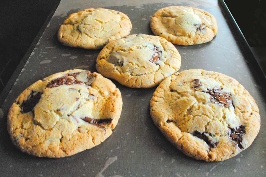 Triple chocolate chip cookies