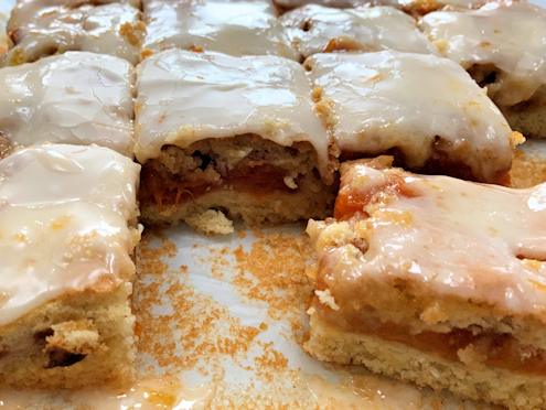 twice baked cake with apricots