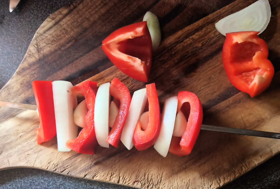 Red pepper kebab
