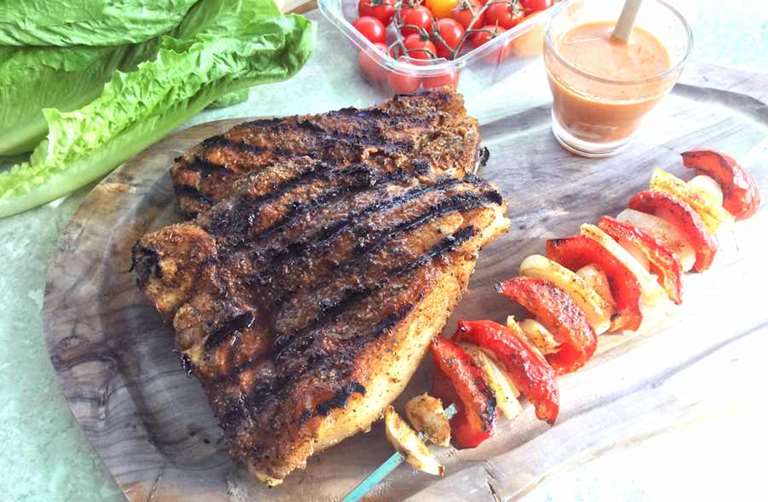 BBQ veal T-bone steaks