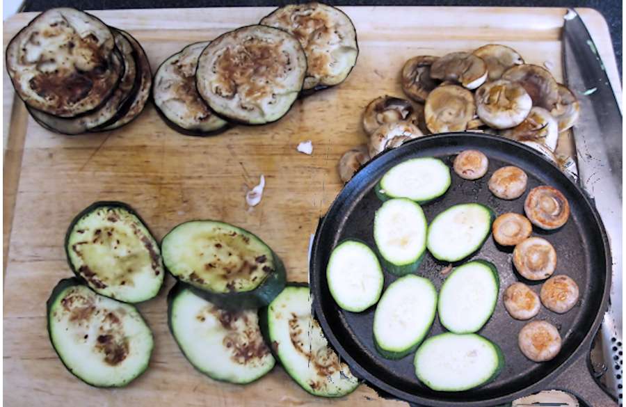 Charred vegetables