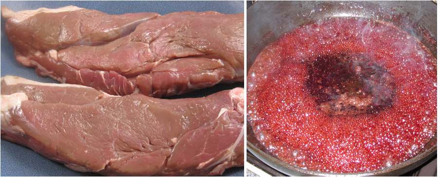 Venison and red sauce