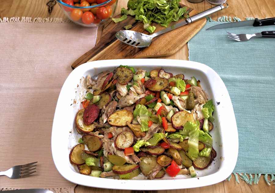 Potato and smoked mackerel salad