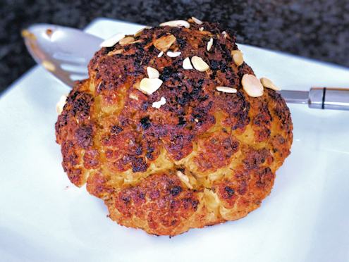 whole roasted cauliflower