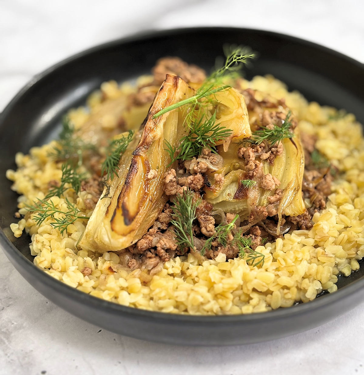 braised fennel with pork ragu cuisinefiend.com