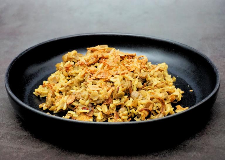 brown rice mejadra cuisinefiend.com