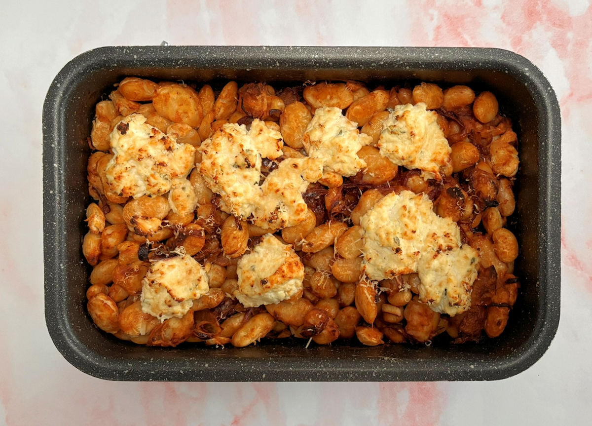 butter beans baked with ricotta cuisinefiend.com