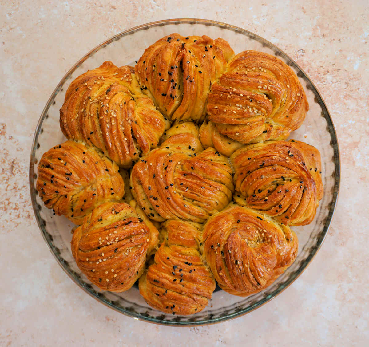 chinese flower style bread rolls cuisinefiend.com