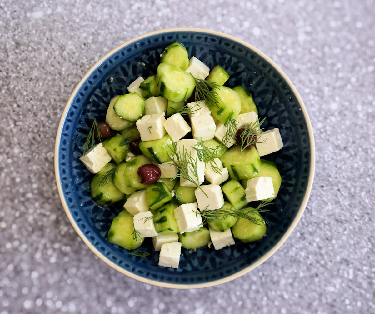 cucumbers with feta and honey cuisinefiend.com