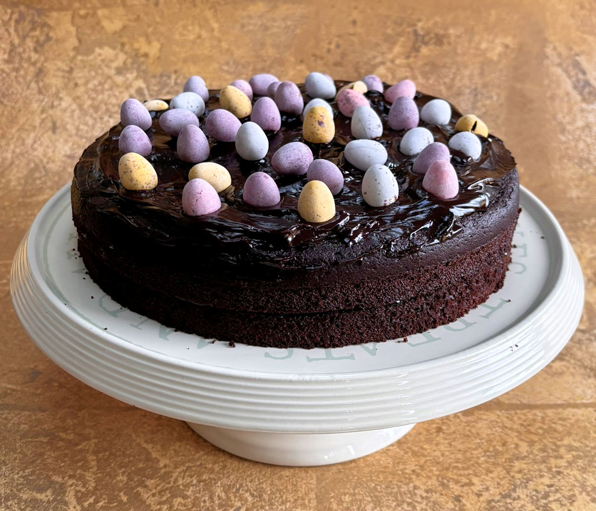 easter chocolate egg nest cake cuisinefiend.com