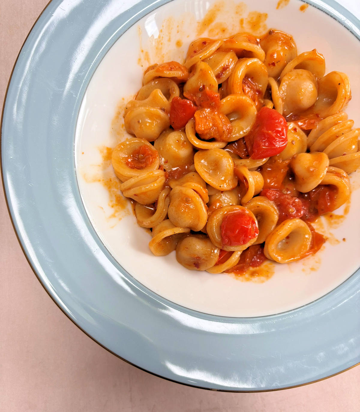 orecchiette with harissa tomatoes cuisinefiend.com