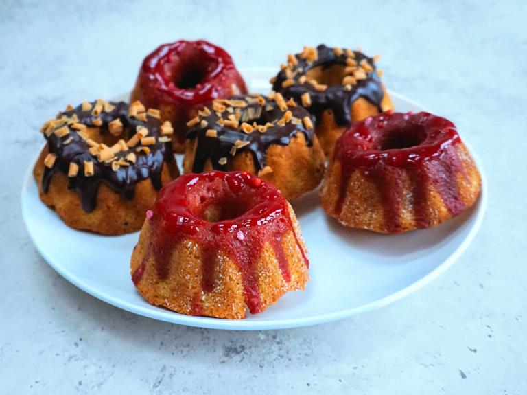raspberry chocolate teacakes cuisinefiend.com