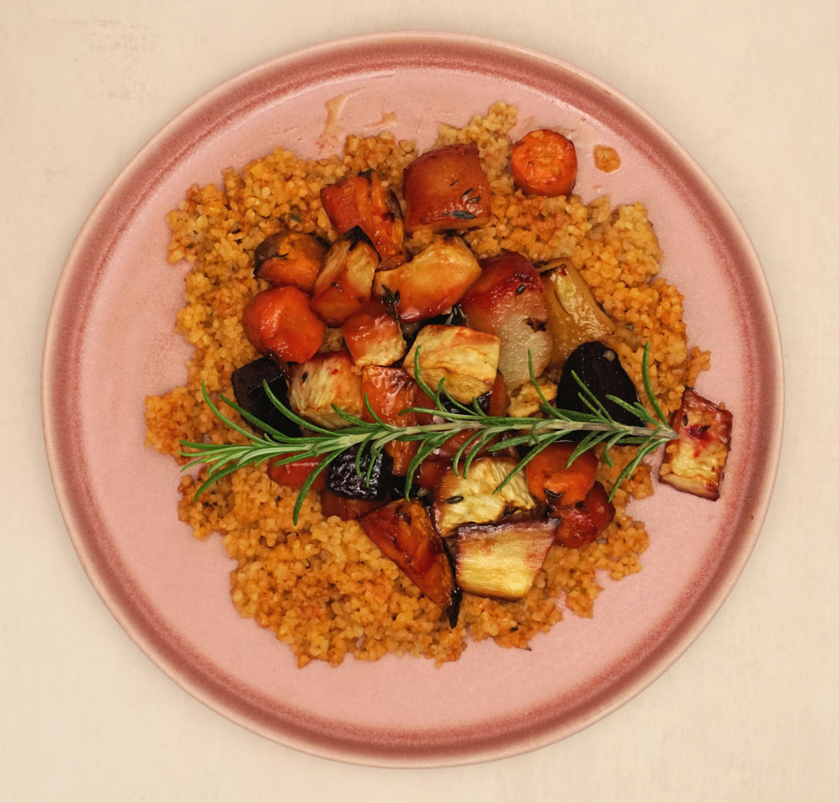 roasted root veg with bulgur cuisinefiend.com