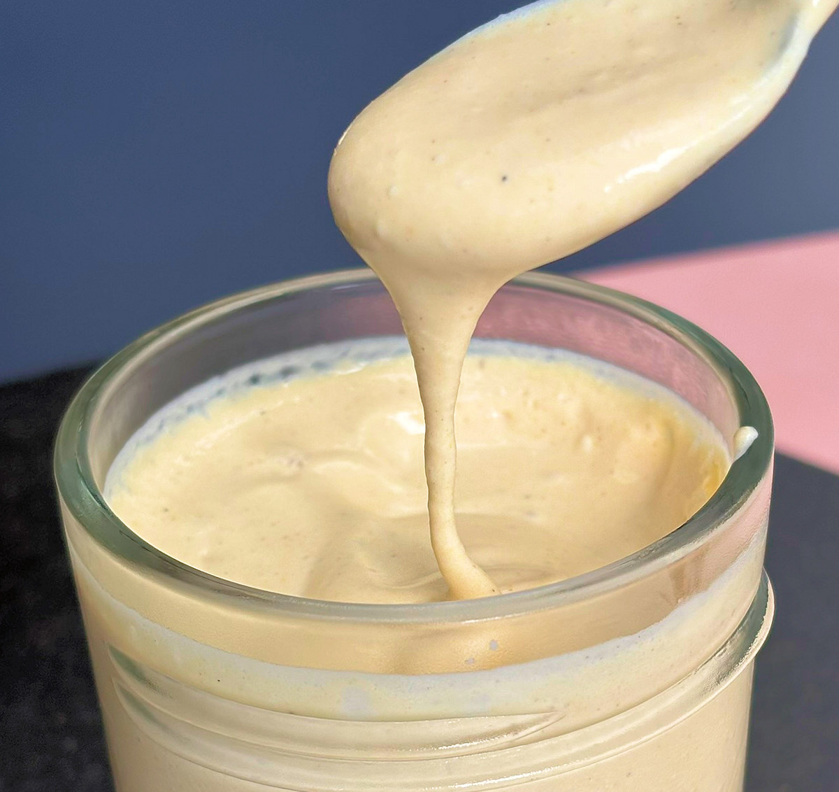 salad cream with hard boiled egg yolks cuisinefiend.com