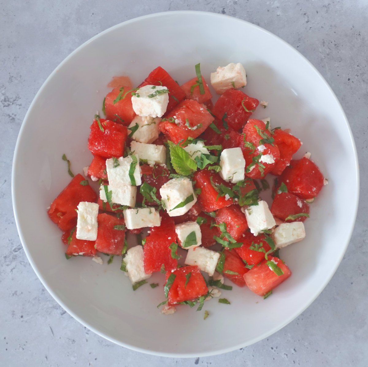 watermelon and feta salad cuisinefiend.com