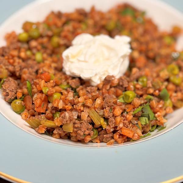 Buckwheat with minced beef
