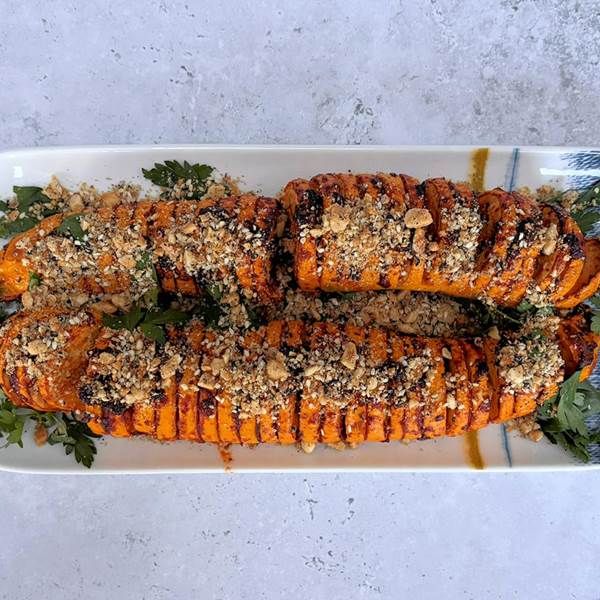 Hasselback courgettes