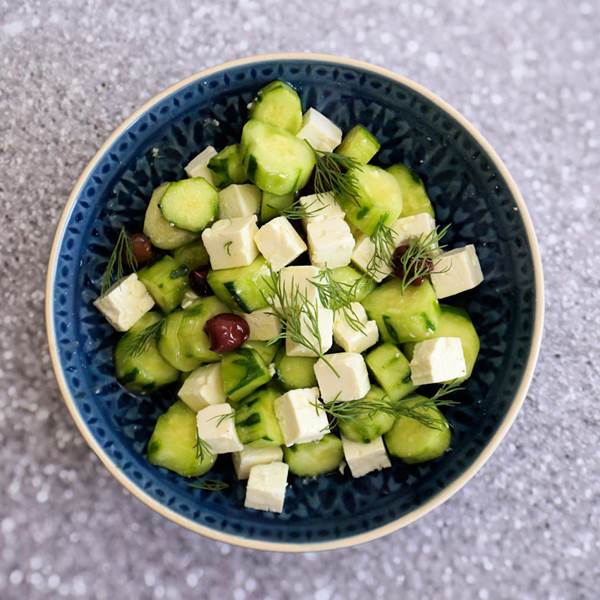 cucumbers with feta and honey