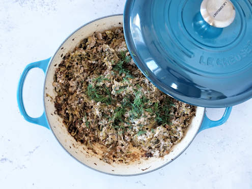 cabbage and walnut casserole