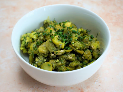 crushed broad beans