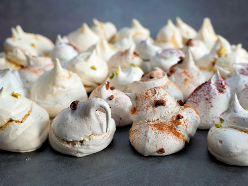 flavoured meringues
