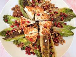 manouri-cheese-with-beans-and-grilled-lettuce