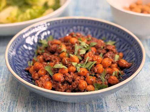 Moroccan beef and chickpeas