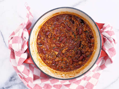 Pork and red bean chilli