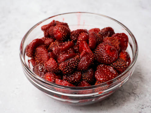 slow roasted strawberries