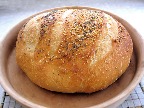 sourdough no knead bread