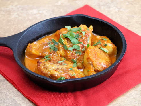 Spiced monkfish