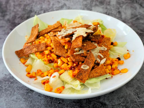 sweetcorn and nduja salad