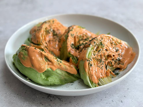 wedge salad with gochujang dressing